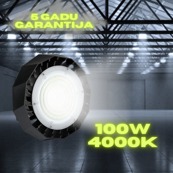 100W(12 000Lm) V-TAC SAMSUNG Складской фонарь, IK08, IP65, диммируемый, гарантия 5 лет, нейтральный белый 4000K