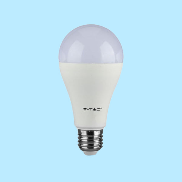 E27 15W(1250Lm) LED Spuldze V-TAC SAMSUNG, garantija 5 gadi, A65, auksti balta gaisma 6400K