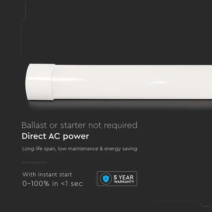 30W(4650Lm) V-TAC SAMSUNG LED Lineārais gaismeklis, IP20, IK07, 120cm, bez kontaktdakšas(kabeļu savienojums), auksti balta gaisma 6500K