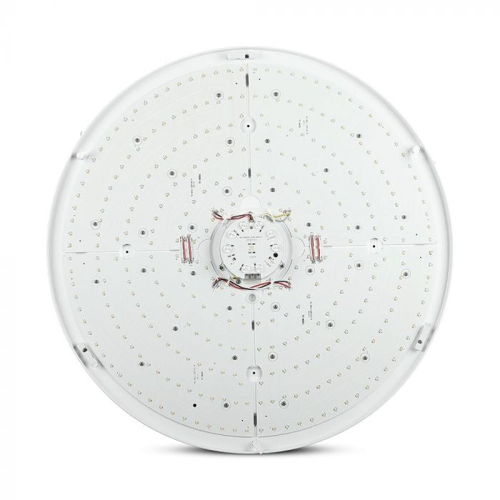 72W(7200Lm) LED V-TAC dizaina apaļš kupola gaismeklis ar tālvadības pulti, IP20, balts, dimmējams, 3/1, 670x80mm