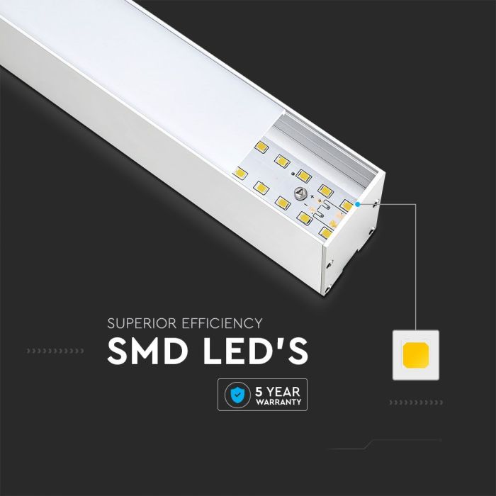 40W(3270Lm) LED iekarams lineārais gaismeklis, V-TAC SAMSUNG, IP20, balts, neitrāli balta gaisma 4000K