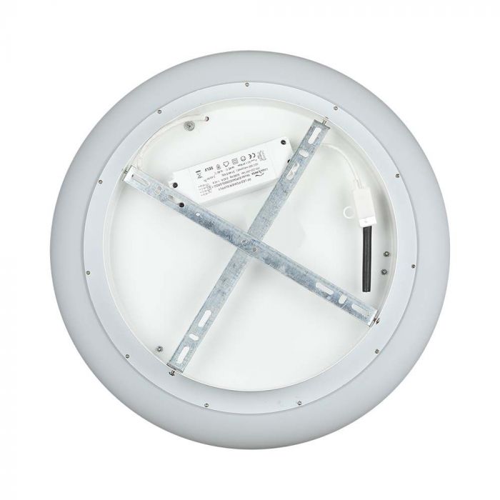 22W (2150Lm) LED V-TAC dizaina apaļš kupola gaismeklis ar tālvadības pulti, 3IN1, V-TAC, balts, kvadrāta, IP20, dimmējams, garantija 3 gadi