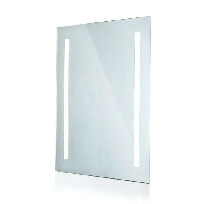 42W(100Lm)  Vannasistabas spogulis ar iebūvētu LED gaismekli, V-TAC, taisnstūra, hromēts, 800x600x35mm IP44, ar pretaizsvīšanas virsmu, auksti balta gaisma 6400K