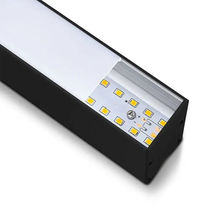 40W(3270Lm) LED iekarams lineārais gaismeklis, V-TAC SAMSUNG, IP20, melns, auksti balta gaisma 6400K
