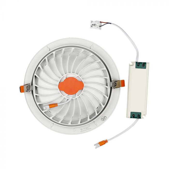 10W(1075Lm) LED apaļš griestu gaismeklis, V-TAC SAMSUNG, IP20, garantija 5 gadi, silti balta gaisma 3000K