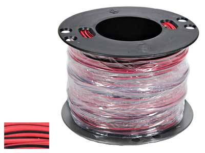 Kabelis 1.50mm² sarkans/melns