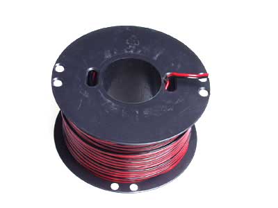 Skaļruņa kabelis 2 x 0.75mm², 2 vadi, sarkans/melns.