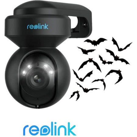 Reolink Viedā WiFi kamera ar kustības prožektoriem E sērija E540  PTZ  5MP 2.8-8/F1.6  IP65 H.264  Micro SD, maks. 256 GB  Melns