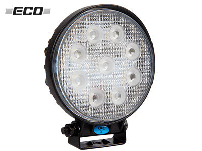 27W LED Epistar work lamp, IP67, R10, cool white light 6000K, ⌀ 116 x 43 mm