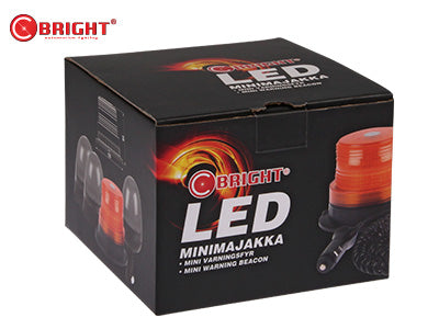C-BRIGHT Mini majakas 12-24V 60 LED oranž märgutuli, IP65, magnetkinnitus, ECE310