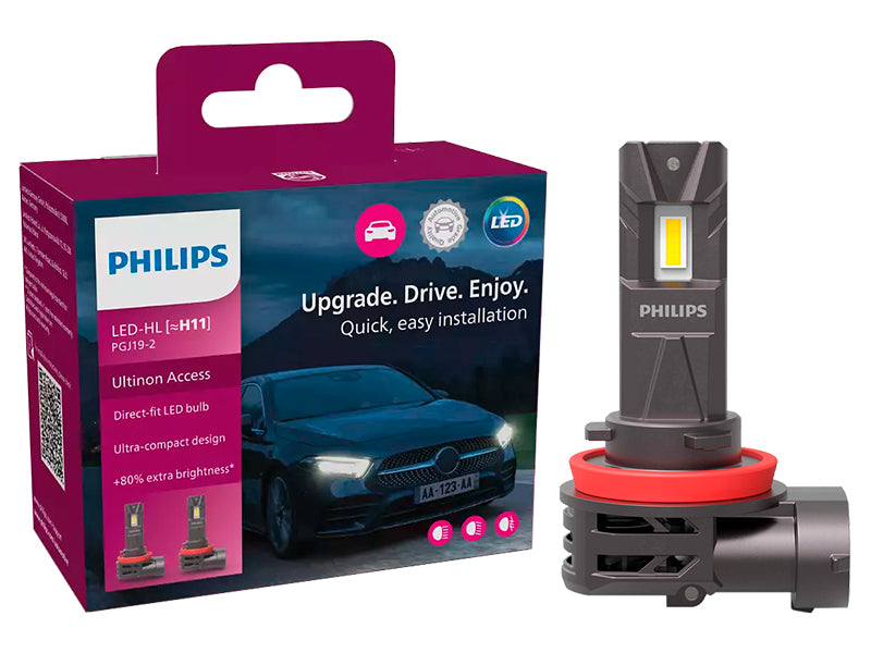 20W(1800Lm) Philips Ultinon Access H11 LED auto spuldzes 2gab, 6000K