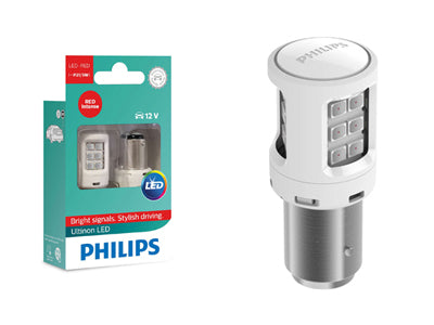 LED signāla spuldze P21/5W 12 V, sarkana, BAY15D, 2,7 W, komplekts (2 gab.)