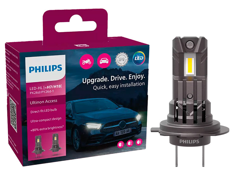 16W (1600Lm) 12V LED-paar esilaternapirnid H7/H18, PX26d/PY26d-1, H7/H18, jahe valge valgus 6000K