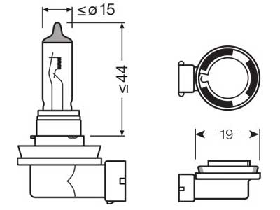 12V 55W Halogen bulb H11