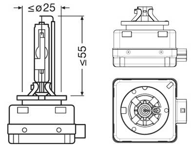 42V 35W 3200Lm Xenon auto spuldze D3S, neitrāli balta gaisma 4300K