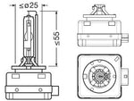 42V 35W 3200Lm Xenon auto spuldze D3S, neitrāli balta gaisma 4300K
