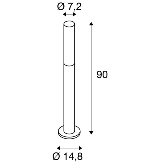 6.3W(520Lm) APONI 90 surface-mounted LED luminaire, anthracite, IP65, warm white light 3000K