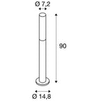 6.3W(520Lm) APONI 90 surface-mounted LED luminaire, anthracite, IP65, warm white light 3000K