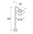 MAX 60W E27 MOLAT POLE uz virsmas montējams LED gaismeklis, antracīta, IP44, IK02