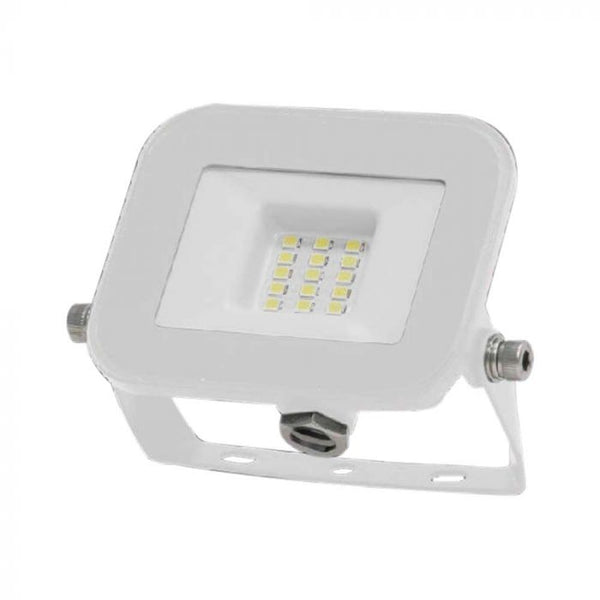 Светодиодный прожектор 10W(735Lm), V-TAC SAMSUNG, IP65, белый корпус и белое стекло, гарантия 5 лет, холодный белый свет 6500K