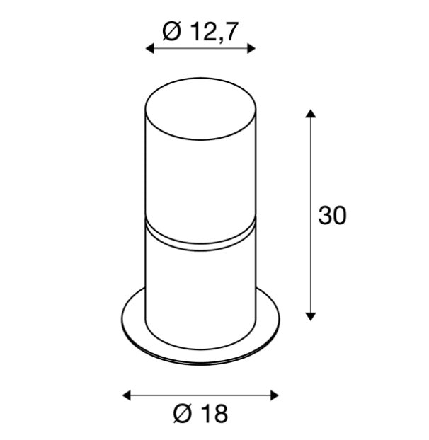 MAX 20W E27 ROX ACRYL 30 Полюсный накладной светодиодный светильник, сталь, IP65, IK02