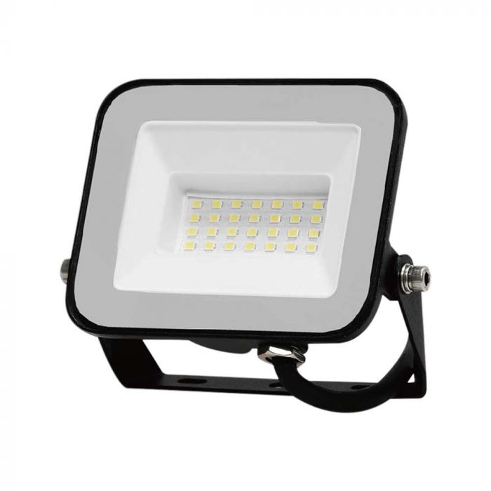 SUPERACTION_20W(1620Lm) LED-strålkastare, V-TAC SAMSUNG, IP65, svart hölje och grått glas, 5 års garanti, kallvitt ljus 6500K