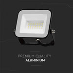 SUPERACTION_20W(1620Lm) LED-strålkastare, V-TAC SAMSUNG, IP65, svart hölje och grått glas, 5 års garanti, kallvitt ljus 6500K