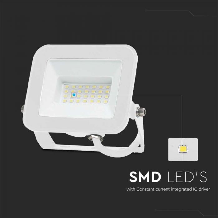 Светодиодный прожектор 20W(1620Lm), V-TAC SAMSUNG, IP65, белый, холодный белый свет 6500K