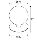 MAX 23W E27 GLOO PURE 27 Pinnapealne LED-valgusti, antratsiit, IP44, IK02