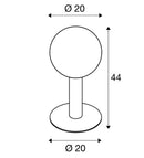 MAX 23W E27 GLOO PURE 44 Pole накладной светодиодный светильник, антрацит, IP44, IK02