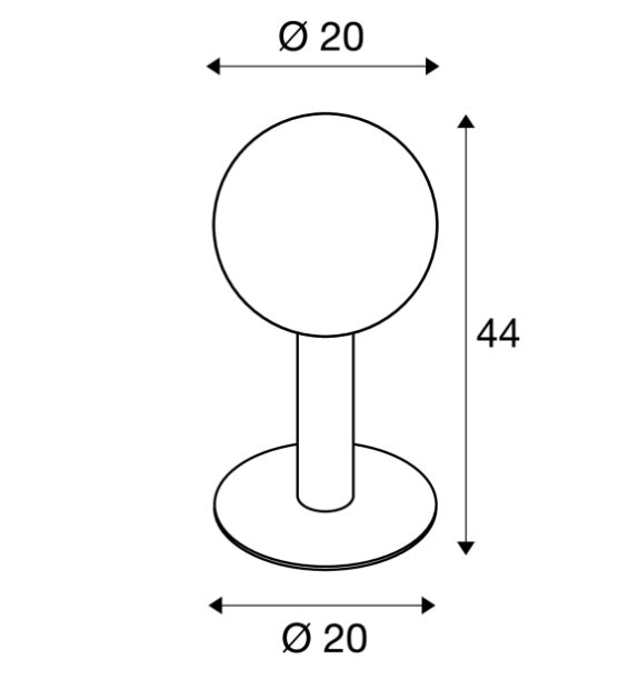 MAX 23W E27 GLOO PURE 44 Pole uz virsmas montējams LED gaismeklis, antracīts, IP44, IK02