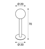 MAX 23W E27 GLOO PURE 70 Pole uz virsmas montējams LED gaismeklis, antracīts, IP44, IK02