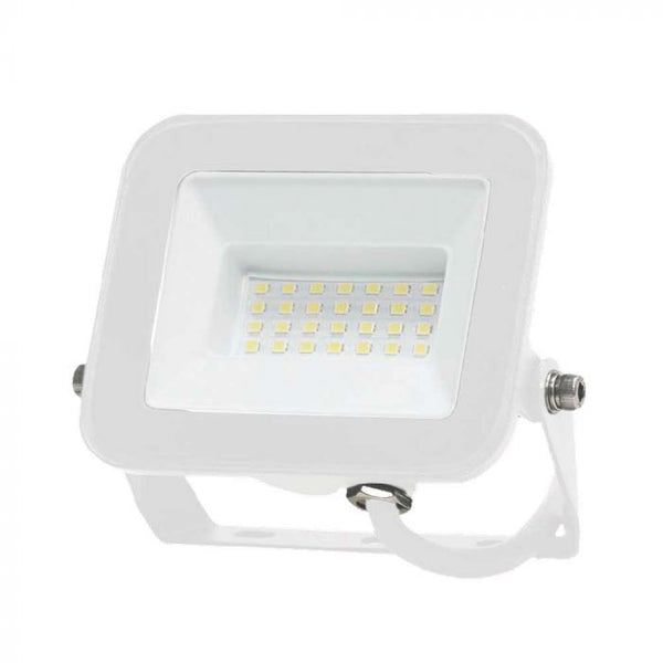 30W(2505Lm) LED spotlight, V-TAC SAMSUNG, IP65, white housing with white glass, warm white light 3000K