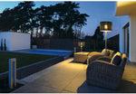 MAX 15W E27 ADEGAN MANILA S pinnapealne LED-valgusti, roostevaba teras/antratsiit, IP44, IK04