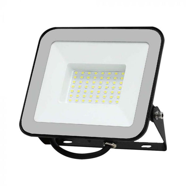50W(4270Lm) LED floodlight, V-TAC SAMSUNG, IP65, black housing and grey glass, 5 years warranty, cool white 6500K
