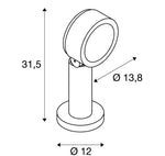 14.5W(1000Lm) ESKINA Pole uz virsmas montējams LED gaismeklis,  antracīts,  IP65, IK02, neitrāli balta gaisma 4000K