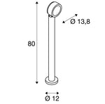 Накладной светодиодный светильник ESKINA Pole 14,5W(1000Lm), антрацит, IP65, IK02, нейтральный белый свет 4000K
