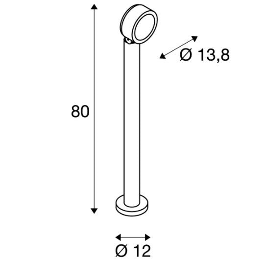Накладной светодиодный светильник ESKINA Pole 14,5W(1000Lm), антрацит, IP65, IK02, нейтральный белый свет 4000K