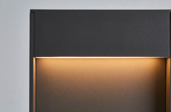 10W(400Lm) FLATT POLE 65 surface-mounted LED luminaire, matt anthracite, IK03, IP65, warm white light 3000K