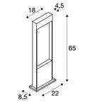 10W(400Lm) FLATT POLE 65 surface-mounted LED luminaire, matt brown/matt anthracite, IK03, IP65, neutral white 4000K