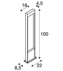 10W(400Lm) FLATT POLE 100 surface-mounted LED luminaire, matt anthracite, IK03, IP65, neutral white light 4000K