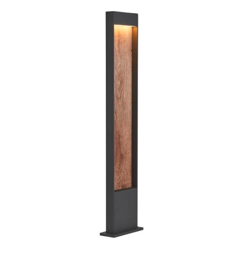 Накладной светодиодный светильник 10W(400Lm) FLATT POLE 100, матовый коричневый/матовый антрацит, IK03, IP65, теплый белый свет 3000K