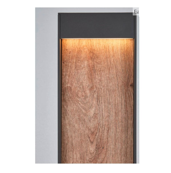 10W(400Lm) FLATT POLE 100 surface mounted LED luminaire, matt brown/matt anthracite, IK03, IP65, warm white light 3000K