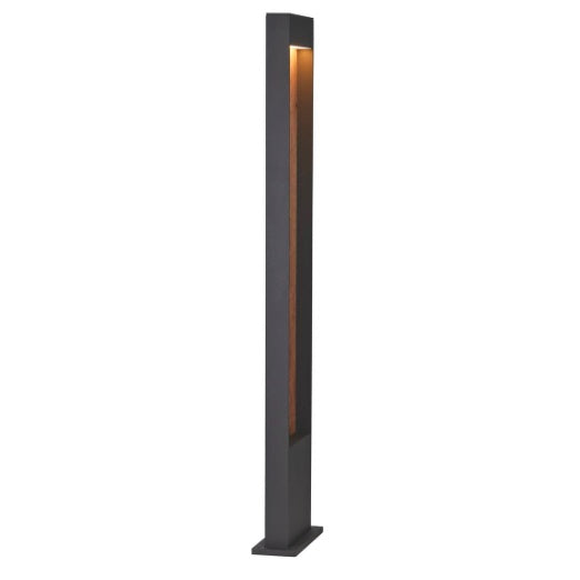 Накладной светодиодный светильник 10W(400Lm) FLATT POLE 100, матовый коричневый/матовый антрацит, IK03, IP65, теплый белый свет 3000K