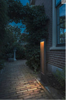 10W(400Lm) FLATT POLE 100 surface mounted LED luminaire, matt brown/matt anthracite, IK03, IP65, warm white light 3000K