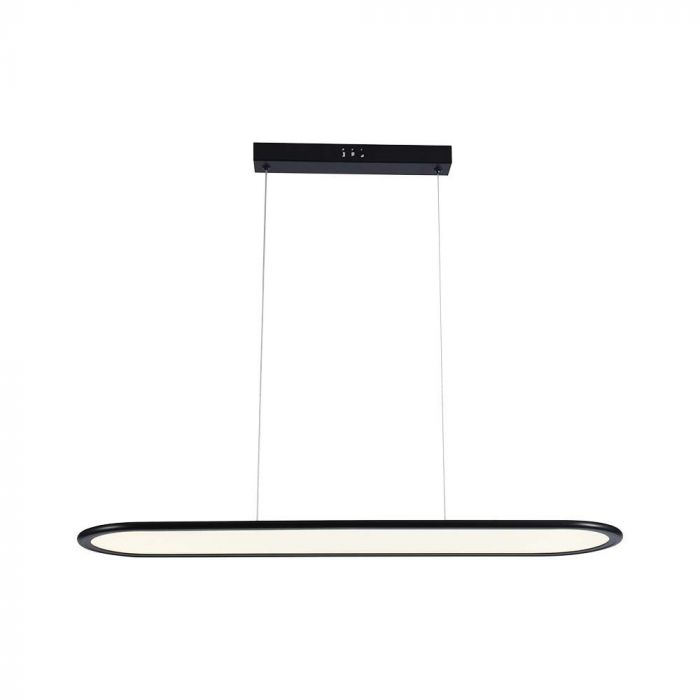 24W(3000Lm) LED dizaina gaismeklis, V-TAC, IP20, melns, neitrāli balta gaisma 4000K