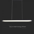 24W(3000Lm) LED disainvalgusti, V-TAC, IP20, must, soe valge valgus 3000K