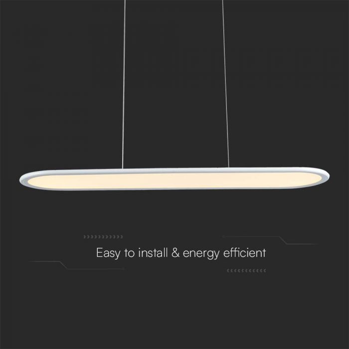 24W(3000Lm) LED disainvalgusti, V-TAC, IP20, valge, neutraalne valge 3000K