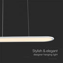 24W(3000Lm) LED dizaina gaismeklis, V-TAC, IP20, balts, neitrāli balta gaisma 4000K