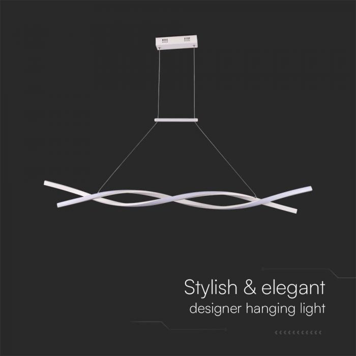 9W(1000Lm) LED-designarmatur, V-TAC, IP20, svart, varmvitt ljus 3000K